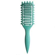 1pc Portable Curly Hair Styling Brush - Nylon Bristles, Detangling & Volumizing Comb For All Hair Types - Multicolor - View 11