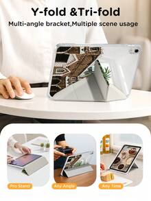 Middle East Style Flip Pad Case Middle East 1pc Camels & Palm Trees Dual-Sided Acrylic Transparent Crystal Backboard Shockproof Sleep/Wake Tablet Case Compatible With IPad (A16) 11th Gen 11-Inch 2025 Case, 9th/ 8th/ 7th Generation 10.2 Inch Case, 3+Y Fold Anti-Bend, Built-In Pencil Slot, Perfect Daily Protection Spring Gift - Multicolor - View 6