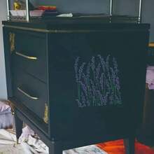 1个可重复使用的薰衣草图案塑料模板，适用于美术用品、布料、木材、墙面装饰，镂空花卉设计，可水洗工艺模板 - 單件 - 查看 6