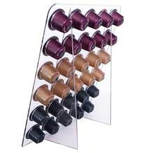 Porta Cápsulas Exhibidor Compatible con Capsulas Café  Acrilico 30 Caps - Transparente - Ver 4