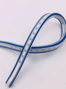 1pc Dual Scale Flexible Curved Ruler, Centimeter/Inch, Elastic Curved Edge, Multi-Functional Plastic Drawing Tool, Suitable For Drawing, Design, Handicrafts, Artists, Students And Office/School Use, Durable And Portable Measuring Tool - Curved Ruler - View 6