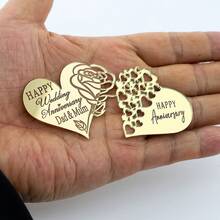 6/12 Pieces Happy Anniversary Wedding Dad Mum Acrylic Butterfly Heart And Rose Design Sweet Dessert Decoration Cupcake Topper For Party Supplier - View 6