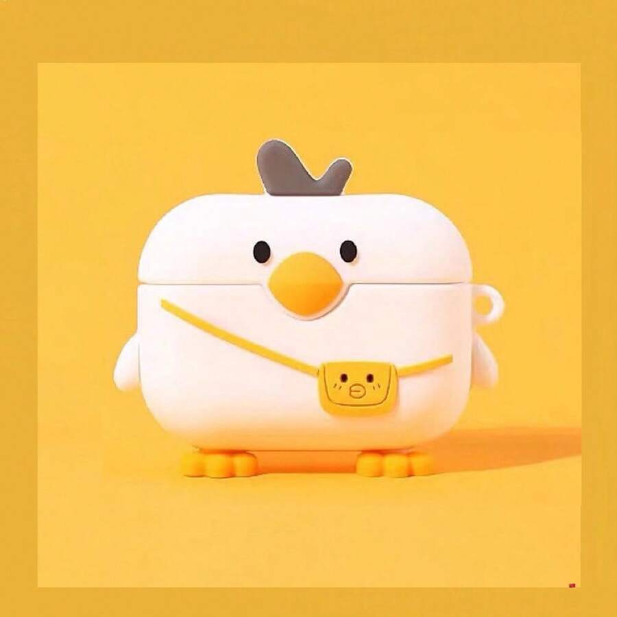 1 chiếc ốp bảo vệ tai nghe hình vịt dễ thương mới, tương thích với Apple 1/2/Pro/Pro 2/Pro 3/3/4, tai nghe Bluetooth không dây, thiết kế hoạt hình Kawaii cho Halloween, Giáng sinh, Ngày lễ tình nhân, Lễ Tạ ơn, phụ kiện điện thoại thiết yếu, phù hợp cho sử dụng hàng ngày, trường học, du lịch, các cặp đôi, quán cà phê, món quà tuyệt vời cho các bạn nữ và thanh thiếu niên (Không bao gồm tai nghe) - Nhiều màu - Xem 1