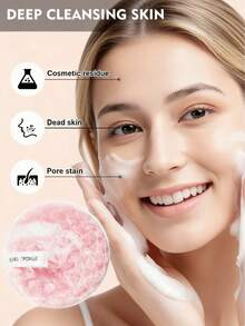 三件套洁面套装：卸妆棉、面巾、化妆海绵。柔软可重复使用，双用途卸妆棉，可用于清洁和去角质，男女皆宜。浴室、卧室、美发沙龙必备工具。婚礼、生日、节日、圣诞节、教师节、朋友的理想礼物。 - 彩色 - 查看 3