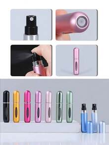 Chai xịt nước hoa 8ml có thể nạp lại, thiết kế đáy châm nước, tiện lợi mang theo nước hoa mọi lúc mọi nơi, chai xịt tái sử dụng, thích hợp cho bãi biển, du lịch, unisex. - 8ml - Xem 2