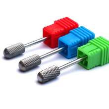 1pc New Five In One Tungsten Steel Polishing Head, Nail Polish Polishing Head, Double-Sided Winding Teeth, Quick Nail Removal And Dead Skin Removal Tool, Can Be Used On Both Hands With An Electric Polishing Machine, Universal Polishing Head - Multicolor - View 1