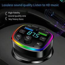 新款蓝牙车载MP3/FM发射器，带双USB充电器，3.1A快充 - A - 查看 3