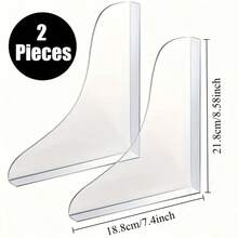 1 Pair Transparent Acrylic Splash Guard, Sink Water Baffle For Bathroom And Vanity - Multicolor - View 6