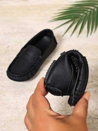 1 Pair Children's Loafers, Soft Sole Non-Slip Casual Shoes, Fashion British Style Suitable For Boys & Girls, Spring/Autumn School & Outdoor Wear