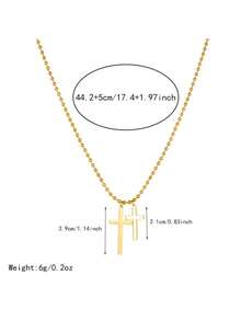 Women's Fashionable Versatile Cross Pendant Necklace - Cross - View 7