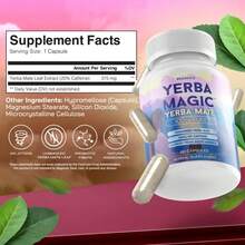 Cápsulas de Yerba Mate Brainista | Extracto natural de planta con cafeína | Suplemento dietético | 60 cápsulas (1 botella) - 1 botella - Ver 7