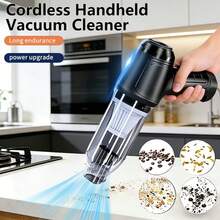 SUITU 宠物专用手持吸尘器，3500Pa强劲吸力，迷你车载吸尘器，续航时间20-25分钟。小巧的集尘器，配备清洁配件，适用于家庭和电脑清洁。内置7.4V 2000mAh电池。 - 無線 - 查看 2