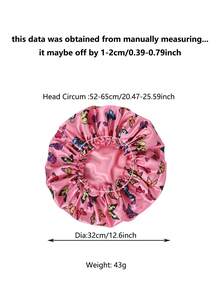 2pcs Satin Reversible Sleep Cap - Pink - View 4