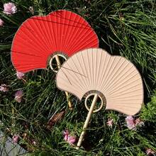 创意银杏圆扇 文化创意宣纸扇 双面书法绘画 DIY扇子工艺饰品 - 多色 - 查看 4