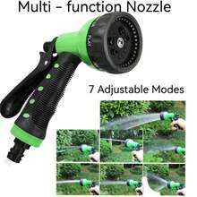 7.5米可伸缩花园软管，EVA材质，柔性卷曲水管，带7种喷水模式喷嘴，适用于船只、温室、庭院、露台等场所。 - A - 查看 4