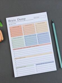 1PC Brain Dump & To-Do Notebook, 50-Page Focus Planner, A5-Size Daily Task Manager, Suitable For Self-Planners, Project Managers, And Personal Organizers, Minimalist Notebook, Premium Finish, High-Quality Paper, Planning Tool, Brain Dump Journal - A - 查看 6