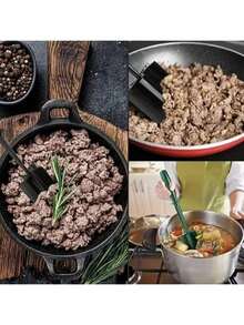 Multi-Functional Heat-Resistant Meat Masher, Nylon Meat Cutter, Hamburger Meat Mincer, Meat Grinder, Non-Stick Cookware - Multicolor - View 9