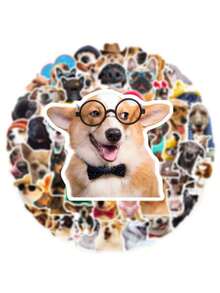 1set 50pcs Cute Dog Stickers, Waterproof Graffiti Decals For Laptop, Phone Case, Guitar, Helmet Back To School - 多色 - 查看 3