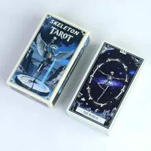 78pcs Skull Tarot Cards, Fortune Telling Divination Cards, Gothic Style And Surreal Dark Aesthetics - Multicolor - View 3