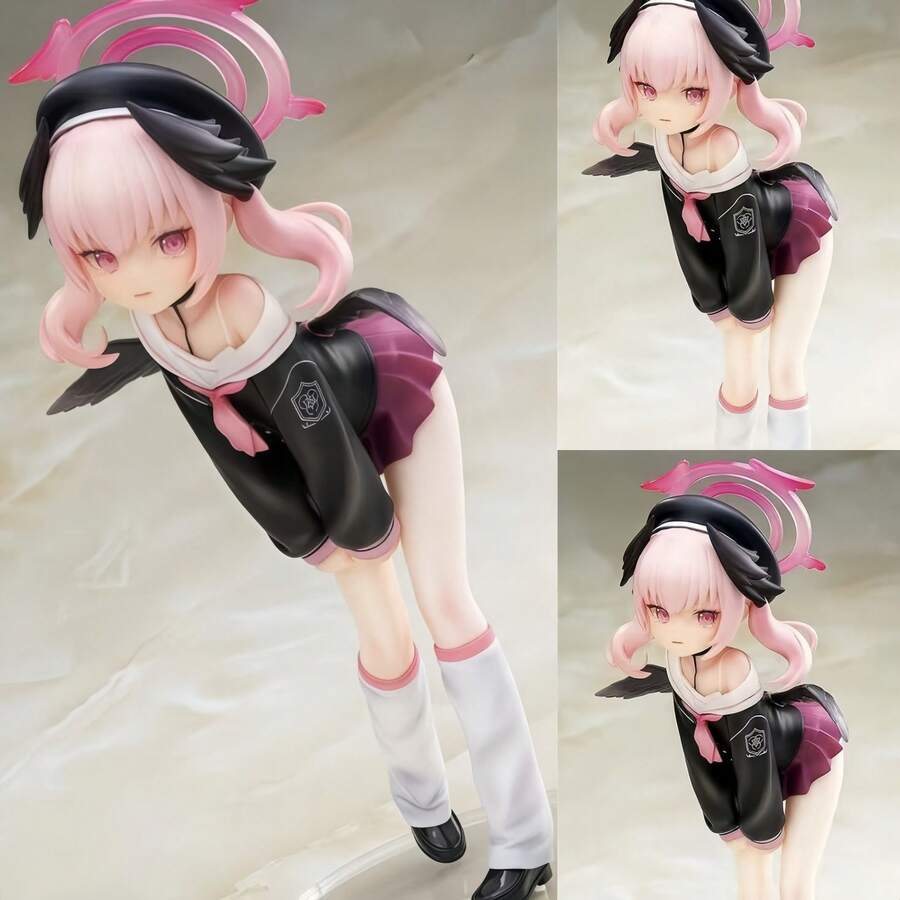 Mô hình nhân vật anime tóc hồng mặc trang phục học sinh đen xám, thích hợp để sưu tầm, trưng bày và trang trí trong không gian theo chủ đề 2D dành cho người hâm mộ anime. - Nhiều màu - Xem 1