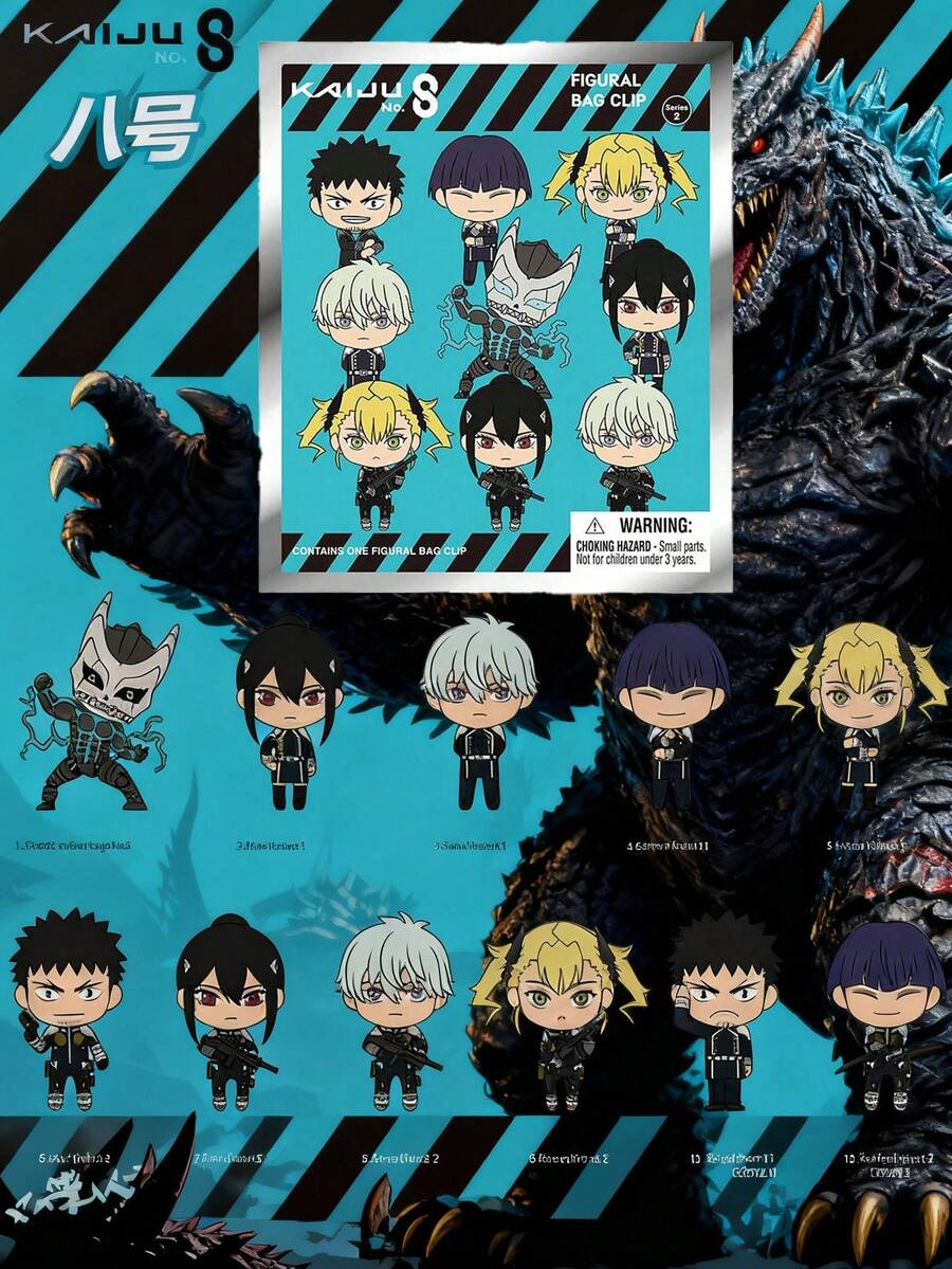 Crunchyroll Official Authorized Monster #8 Cartoon Mystery Gift Pack Collectibles, Surprise Pack 3D Character Bag Pendant Keychain Anime Character Backpack Decoration, Random 1 Piece Gifts For Mother, Father, Graduation, And Teacher - Multicolor - View 1