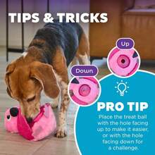 Outward Hound By Nina Ottosson Hide-Ablez Plush Dog Puzzle With Treat Ball, Flamingo, Pink - ColorA - 查看 4