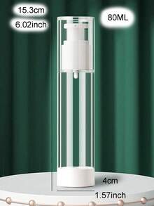 1pc Minimalist Transparent Portable Refillable Vacuum Pump Bottle Set, 15ml/30ml/50ml/100ml Refillable Bottle Lotion Dispenser Travel Size Bottle - Clear - View 11