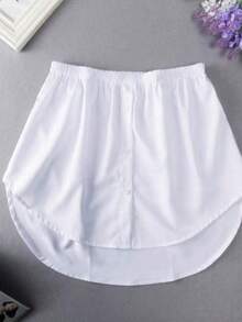 1件装弹性腰围延长器，女士衬衫延长器，可调节多层假裙摆延长器 - 白色 - 查看 7