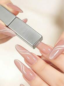 2件套猫眼磁铁套装，丝带磁铁，法式猫眼凝胶指甲油磁铁，美甲工具，猫眼磁铁，方形磁铁棒，美甲效果 - 彩色 - 查看 2