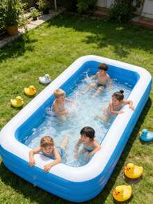 Bañera grande plegable para bebés, piscina de juegos de agua portátil para niños, piscina de baño para nadar en interiores y exteriores para niños pequeños, para la hora de la ducha en verano - piscina - Ver 5