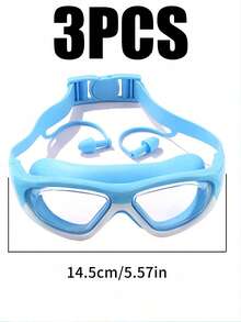 Extra Large Anti-Fog Anti-Water Silicone Swimming Goggles With Ear Plugs, Suitable For Swimming Training And Leisure, Holiday Gift, Beach Essential, Swimming Pool Float - Anti-fog HD - View 13