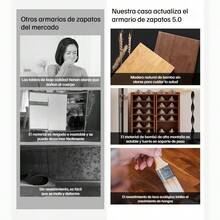 Zapateras Organizador De Zapatos Madera 4 Puertas 8 Niveles Hogar 118cm - Marrón - Ver 11
