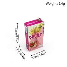 2026 Neu - 1 Stück realistischer Pocky Keksdose Schlüsselanhänger, Lebensmittel Anhänger in Matcha, Erdbeere, Schokolade 3 Geschmacksrichtungen, kreatives Taschendekoration Accessoire, exquisites Geschenk für Erwachsene - perfekt für Geburtstag, Ostern - Verschiedenfarbig - Übersicht 13