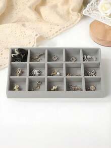 9/1pc High Quality Stackable Velvet Jewelry Tray - Flockless - Durable - Elegant Stackable Jewelry Tray/Stand Drawer Insert Organizer Box For Earrings, Rings, Necklaces & Other Jewelry - Fashionably Organize Your Jewelry - Multicolor - View 28