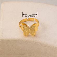 1pc Women's Minimalist Geometric Design Open Butterfly Ring - Multicolor - View 2