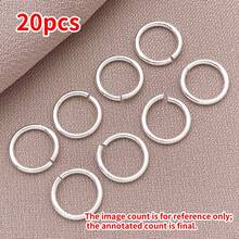 20个4/5/6/8/10毫米优雅简约开口圈 - 镀18K金铜，厚实银色和铂金饰面，抛光开口圆环，适用于DIY手链、项链、耳环、婚礼和派对工艺品 - 彩色 - 查看 18