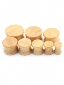 2 Pieces Fashion Piercing Ear Expander 8mm-20mm Bamboo Ear Plug&Tunnel Jewelry Piercing Body Jewelry For Men Ear Jewelry - Nude - View 8