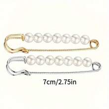 10 chiếc ghim cài áo giả ngọc trai + 1 chiếc ghim cài khăn/khăn choàng, ghim cài áo len nữ - Nhiều màu - Xem 5