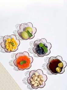 1/5/10-Piece Sakura Sauce Dish Set Pink Cherry Blossom Crystal Plastic Appetizer Plates, Dipping Bowls, Tasting Plates, Serving Dishes, Seasoning Dishes, Small Bowls, Ice Cream Snack Soy Sauce Seasoning Dishes Suitable For Kitchen Use - Multicolor - View 8