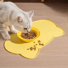 1个硅胶宠物食物垫，防油耐热防水防滑猫狗碗垫，凸起边缘防止溢出，可用洗碗机清洗 - 彩色 - 查看 6