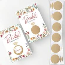 Scratch & Win Bridal Shower Game Cards, Floral Wedding Shower Party Game With Scratch Off Stickers For Bridal Shower Decorations - Style 2 - View 4