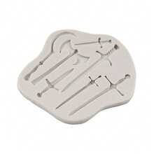1 khuôn silicon hình kiếm, rìu, khiên cổ điển, thích hợp làm xà phòng thủ công, nến, đất sét, thạch cao, sáp thơm, phụ kiện trang trí. - khuôn - Xem 10