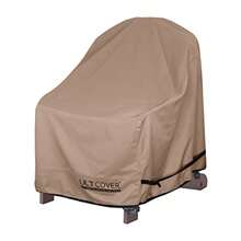 ULTCOVER - Funda impermeable para silla Adirondack para patio al aire última intervensión tamaño de hasta 28 pulgadas de ancho x 31 pulgadas de profundidad x 36 pulgadas de alto - Marrn - Ver 8