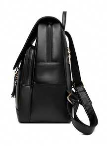 LANYIBAIGE Women's Backpack 2026 New PU Leather Double Shoulder Bag Large Capacity Student Backpacks Outdoor Travel Bag ﻿ - Black - View 6