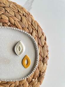 Minimalist Teardrop Clay Cutter Set, 1/5Pcs Layered Polymer Clay Cutters, DIY Craft Tools For Modern Clay Jewelry Making - White - View 10