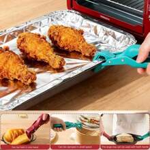 多功能耐热夹 - 硅胶防滑手柄，符合人体工学的隔热垫支架，厨房食品加工工具，微波炉蒸笼夹，多用途碗夹，空气炸锅夹，耐热手柄，耐热碗夹，烤箱锅夹 - 彩色 - 查看 3