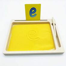 Wooden Tray Sandbox Toy, Letter Writing Practice Drawing Board, Numeral Card, Handwriting Training Toy - Multicolor - View 5