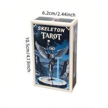 78pcs Skull Tarot Cards, Fortune Telling Divination Cards, Gothic Style And Surreal Dark Aesthetics - Multicolor - View 2