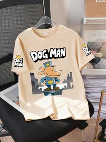 1 Set Kaos Lengan Pendek dan Celana Olahraga Anak Laki-Laki Bergambar Kartun Anjing Detektif DOGMAN, Hadiah Musim Panas yang Sempurna, Cocok untuk Sekolah dan Aktivitas Luar Ruangan di Musim Semi/Panas - MultiWarna - View 4