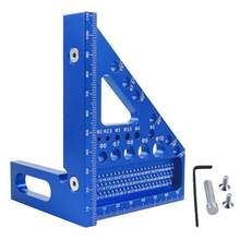 Aluminum Alloy Square Protractor, Woodworking Oblique Triangle Ruler And Angle Marking Device, 45/90 Degree Precision Industrial Measuring Tool, 3D Multi Angle Measuring Ruler, Metric System, Angle Marking Device With Positioning Pin, Suitable For Engineers And Carpenters - Metric System - View 9